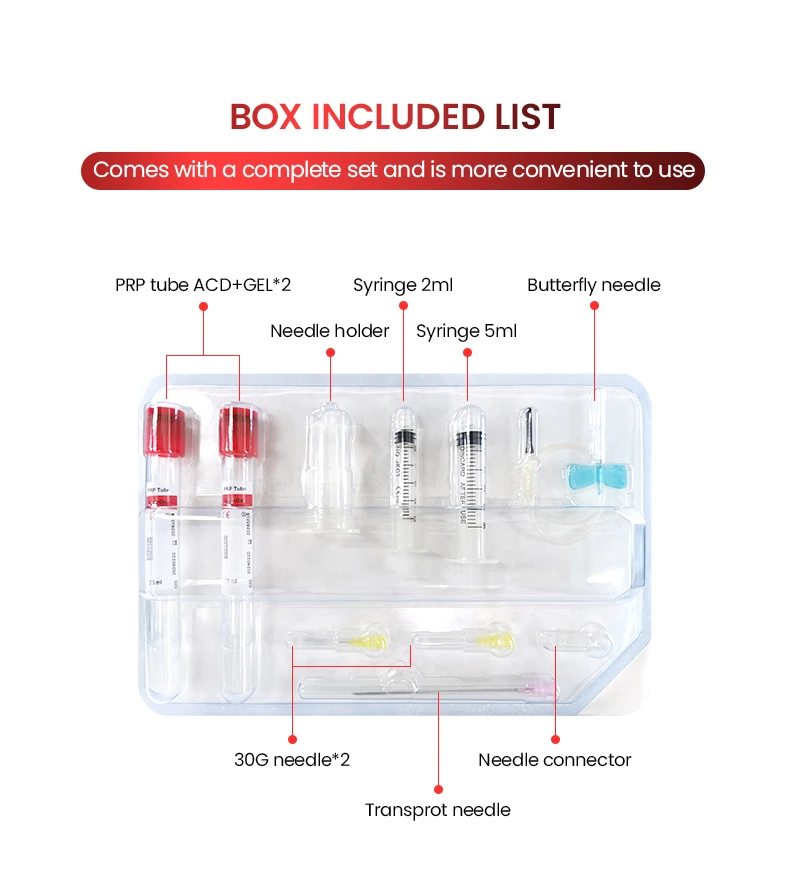 Kit de tubo coreano 15ML ACD Gel Biotin PRP