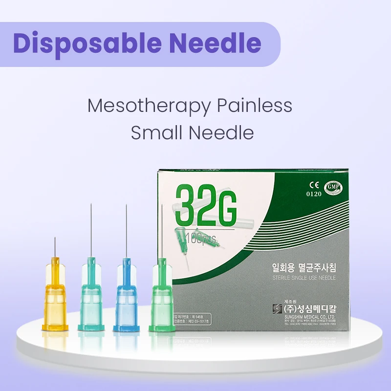 Agulhas de mesoterapia est&eacute;reis para inje&ccedil;&atilde;o de beleza
