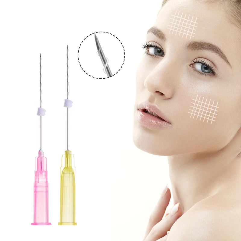 Tratamento antienvelhecimento facial esterilizado EO m&eacute;dico da linha de parafuso de PLLA mono