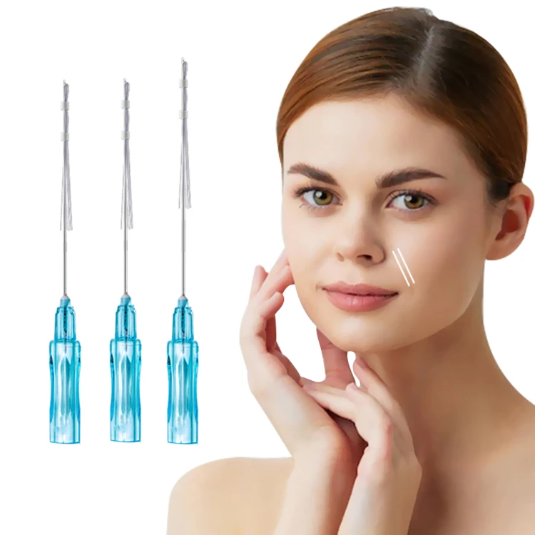 EO m&eacute;dico esterilizou o rejuvenescimento da pele do pesco&ccedil;o da cara da linha de PLLA multi & restaur
