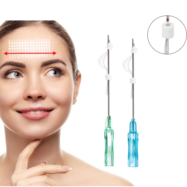 EO m&eacute;dico esterilizou o rejuvenescimento da pele do pesco&ccedil;o da cara da linha de PLLA multi & restaur