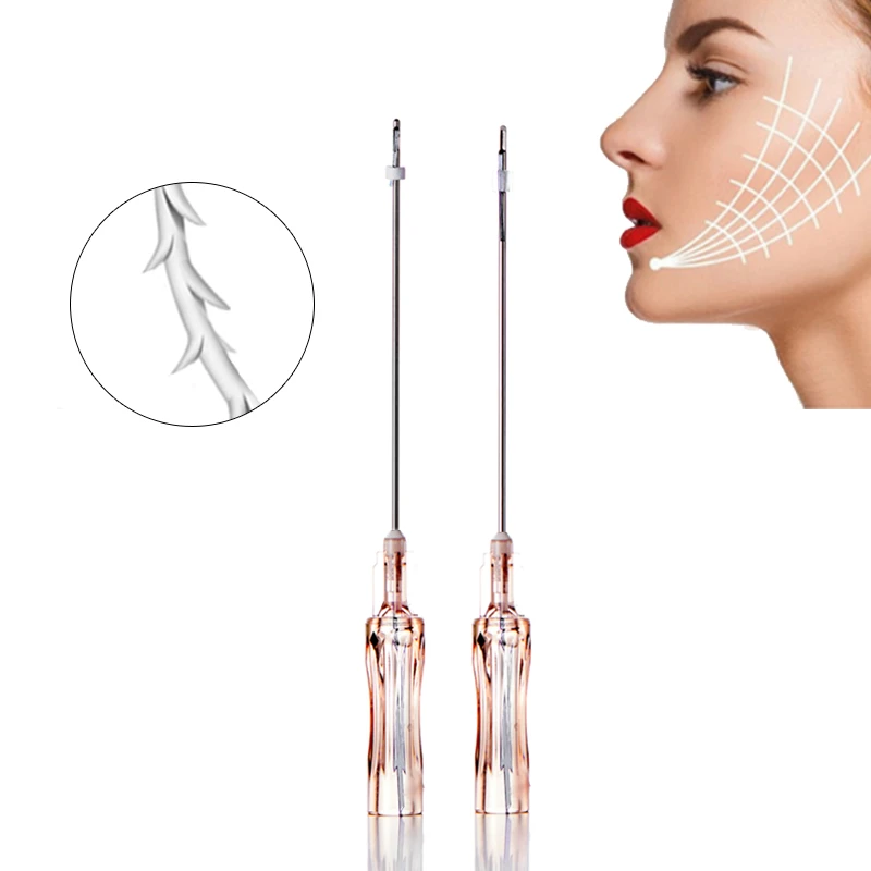 Linha farpada bidirecional PLLA COG 6D Max SMAS Lifting V-line Face Contour Premium Thread