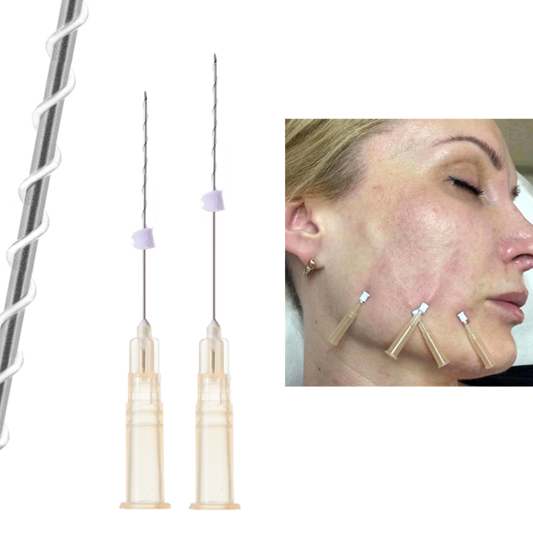 Tratamento antienvelhecimento facial esterilizado EO médico da linha de parafuso de PLLA mono