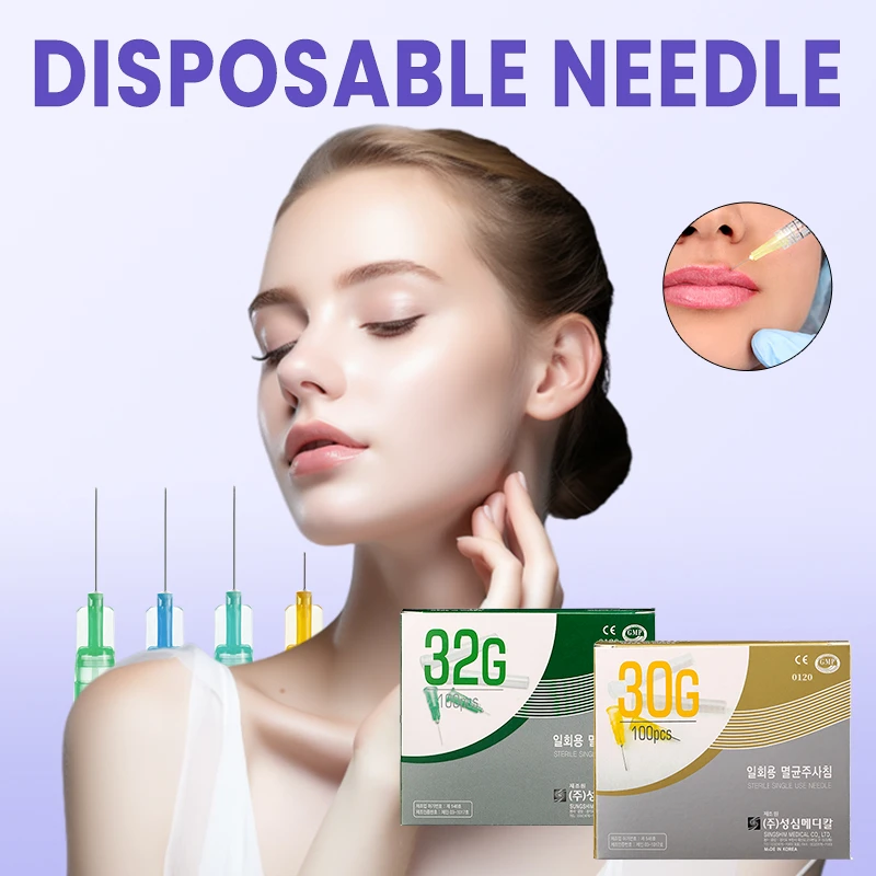 Agulhas de mesoterapia est&eacute;reis para inje&ccedil;&atilde;o de beleza