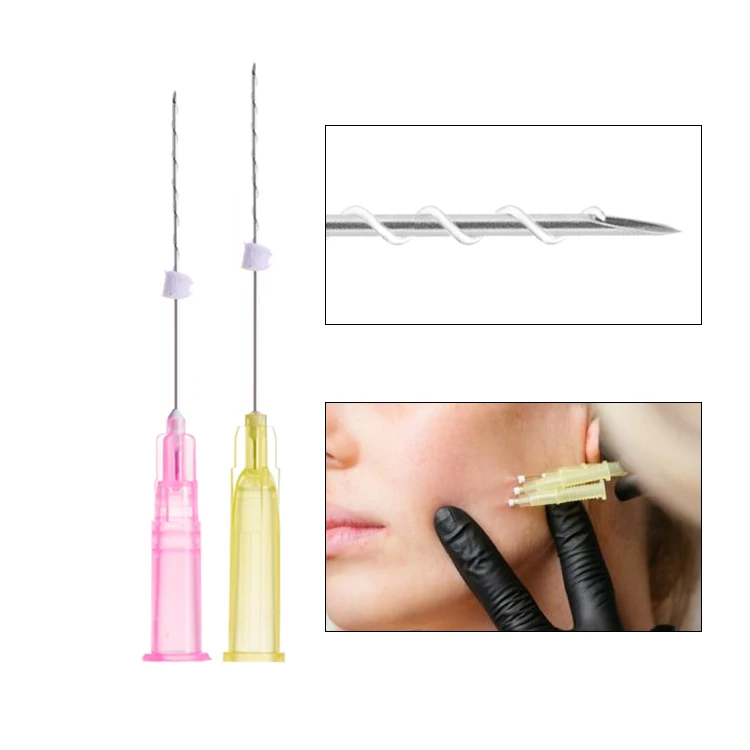 Tratamento antienvelhecimento facial esterilizado EO m&eacute;dico da linha de parafuso de PLLA mono